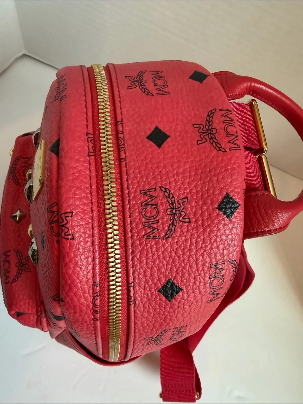 MCM Red Backpack- small